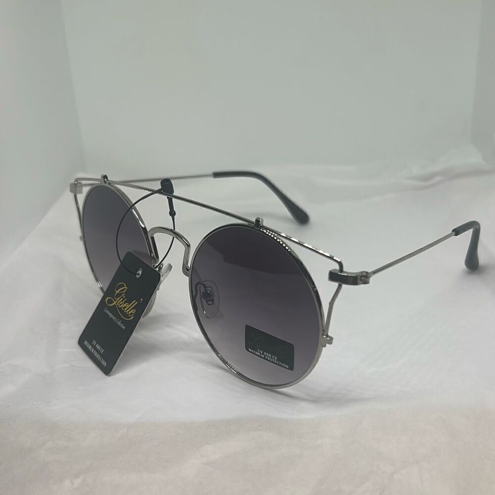 Giselle Round Metal Sunglasses – Vintage Retro Style – UV400 Protection